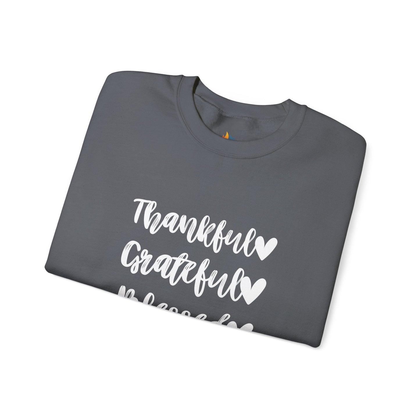 Thankful, Grateful, Blesses - Thanksgiving Sweatshirt, Unisex Crewneck, Fall Season Outfit, Cozy Fall Gift