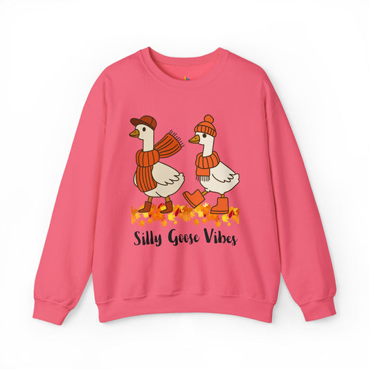 Silly goose vibes Sweatshirt, Unisex Crewneck, Funny Fall Apparel, Cozy Fall Gift