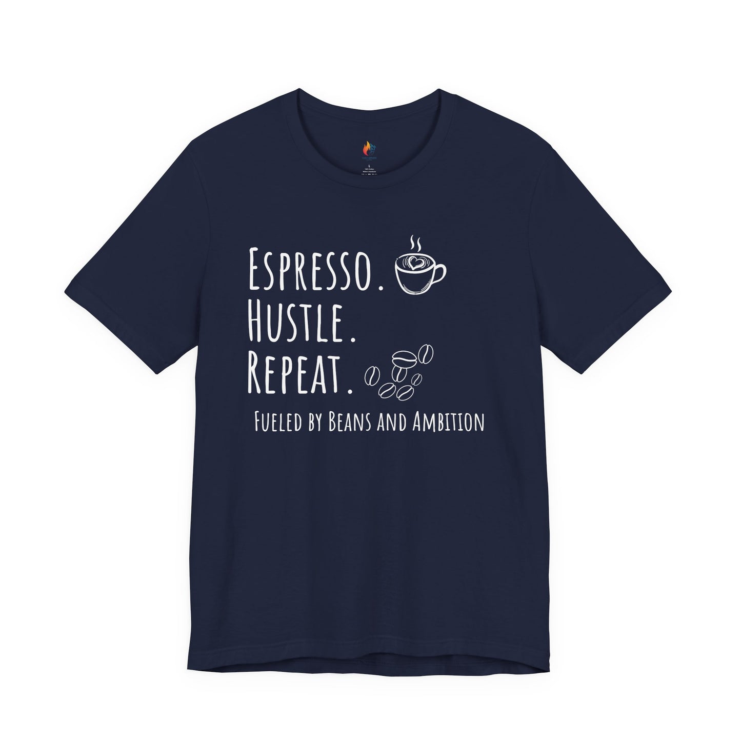 Coffee Lover Tee - "Espresso Hustle Repeat" Graphic T-Shirt