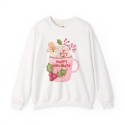 Happy Holidays, Christmas Sweatshirt, Unisex Crewneck, Holiday Season Outfit, Winter Sweatshirt