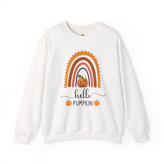 Hello Pumpkin Sweatshirt, Unisex Crewneck, Fall Season Outfit, Cozy Fall Gift