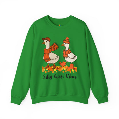 Silly goose vibes Sweatshirt, Unisex Crewneck, Funny Fall Apparel, Cozy Fall Gift