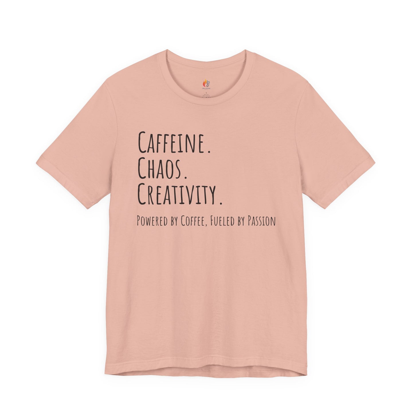 Coffee Lover Tee - "Caffeine, Chaos, Creativity" Shirt