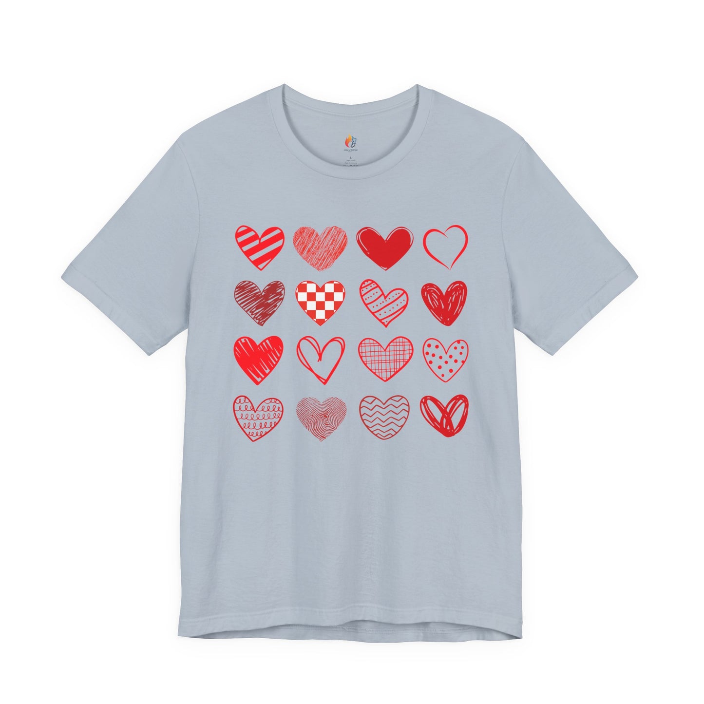 Hearts T-Shirt, Valentine’s Day T-shirt, Cute Valentine Shirt, Love Graphic Tee, Unisex Valentine Outfit, Gift for Him or Her, Romantic Holiday Tee