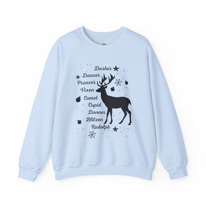 Reindeer, Christmas Sweatshirt, Unisex Crewneck, Holiday Season Outfit, Winter Sweatshirt