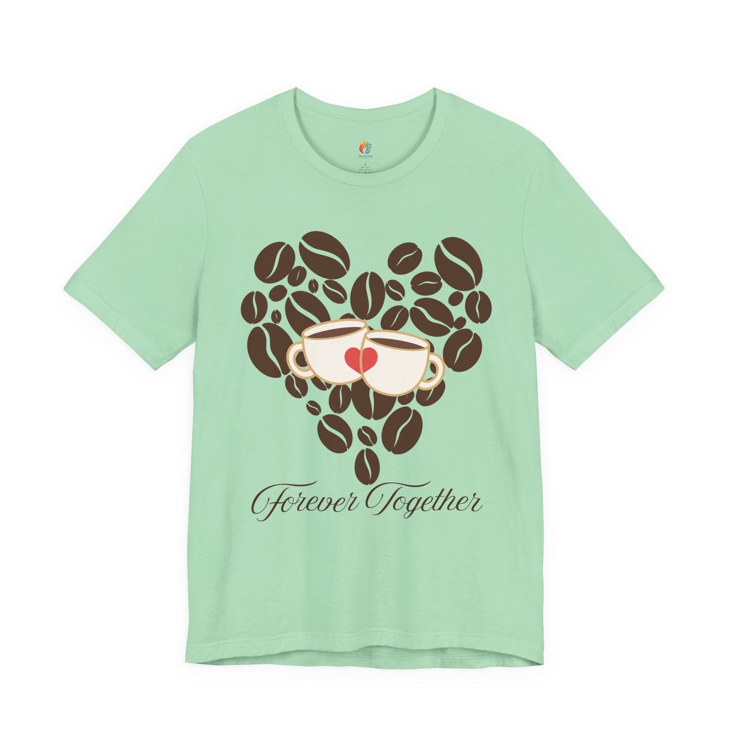 Coffee Lover, Forever Together T-Shirt, Valentine’s Day T-shirt, Cute Valentine Shirt, Love Graphic Tee, Unisex Valentine Outfit, Gift for Him or Her, Romantic Holiday Tee