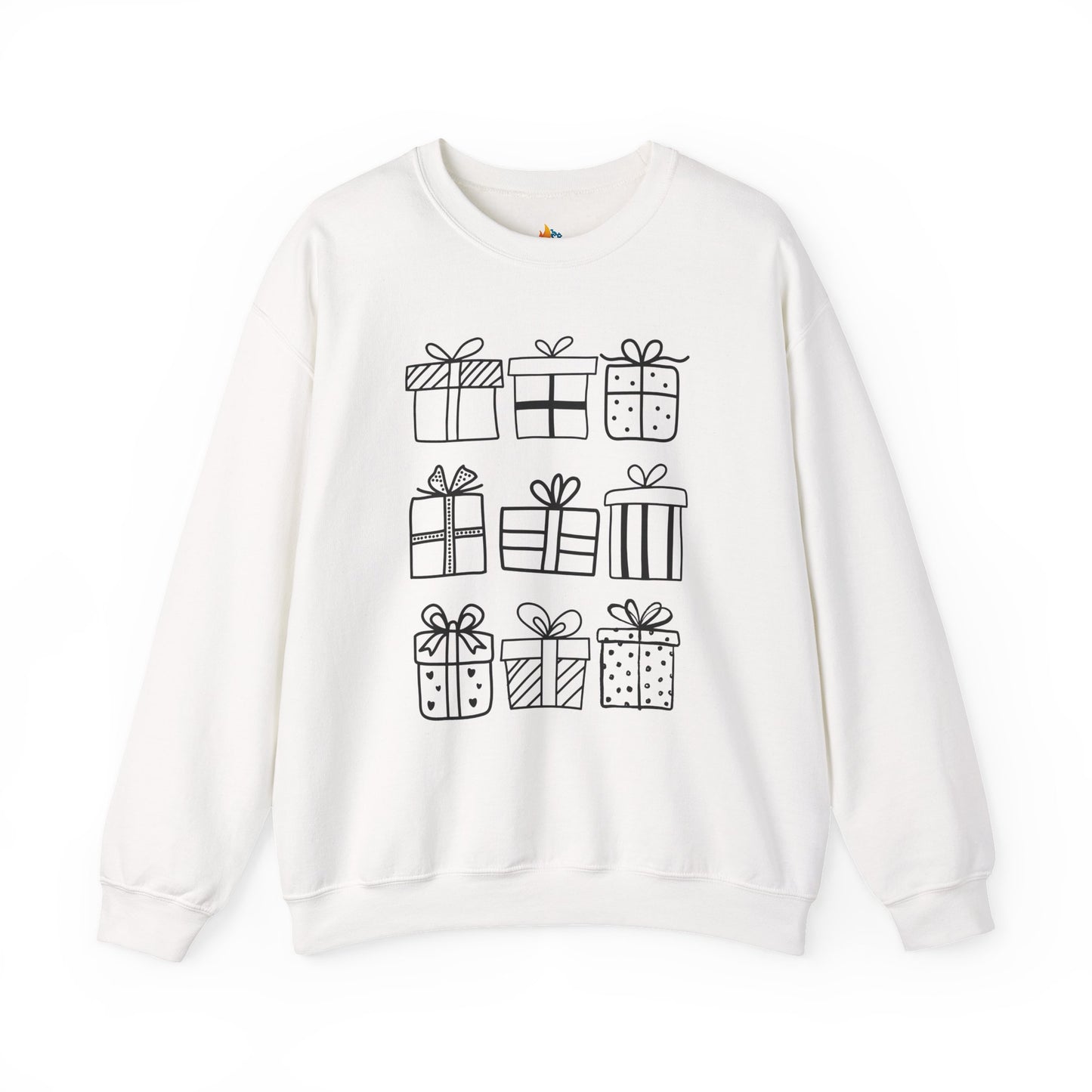 Gift box, Christmas Sweatshirt, Unisex Crewneck, Holiday Season Outfit, Winter Sweatshirt