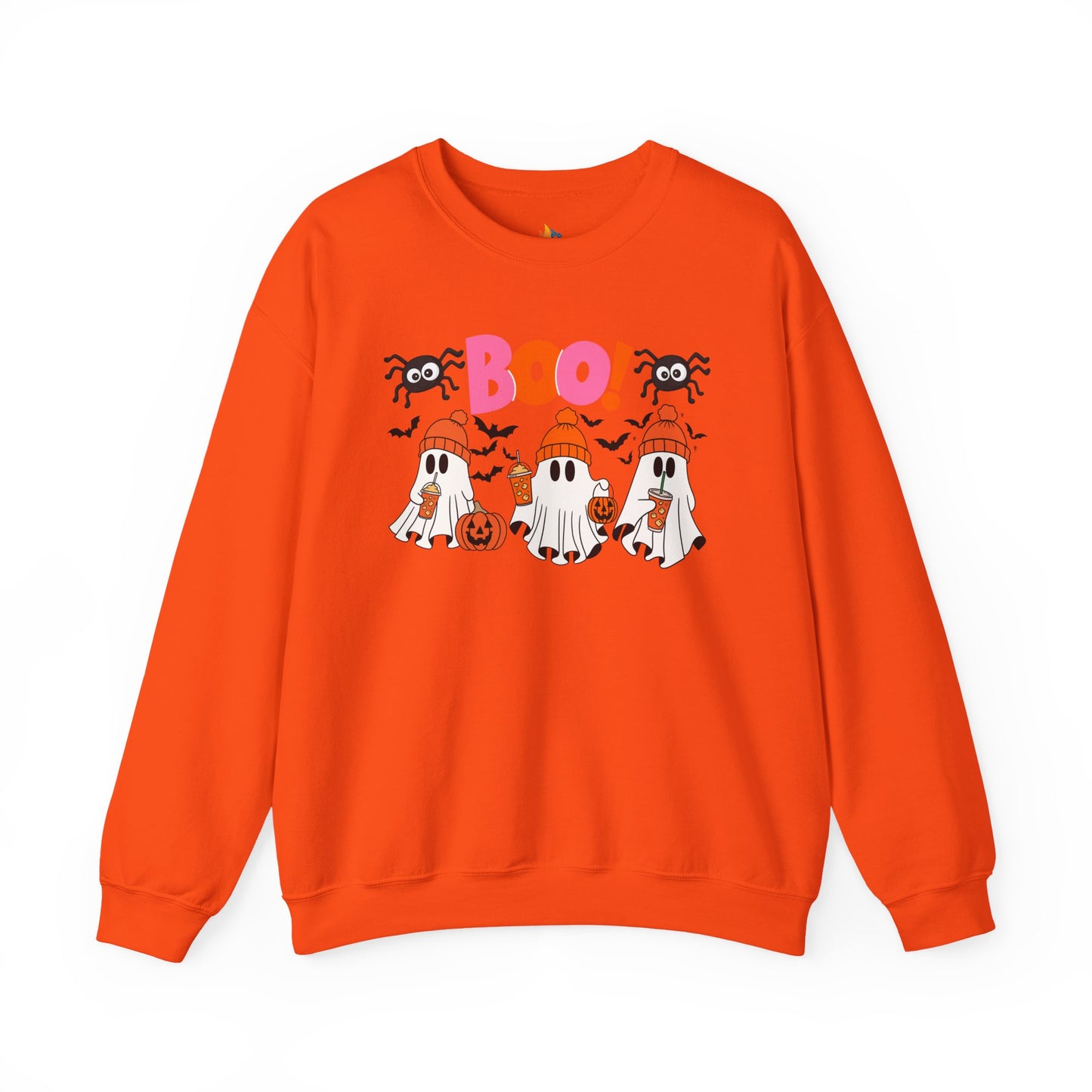 Boo Ghosts Halloween Sweatshirt, Unisex Crewneck, Funny Halloween Apparel, Spooky Season Outfit, Cozy Fall Gift, Spooky Cute, Retro Halloween Gift