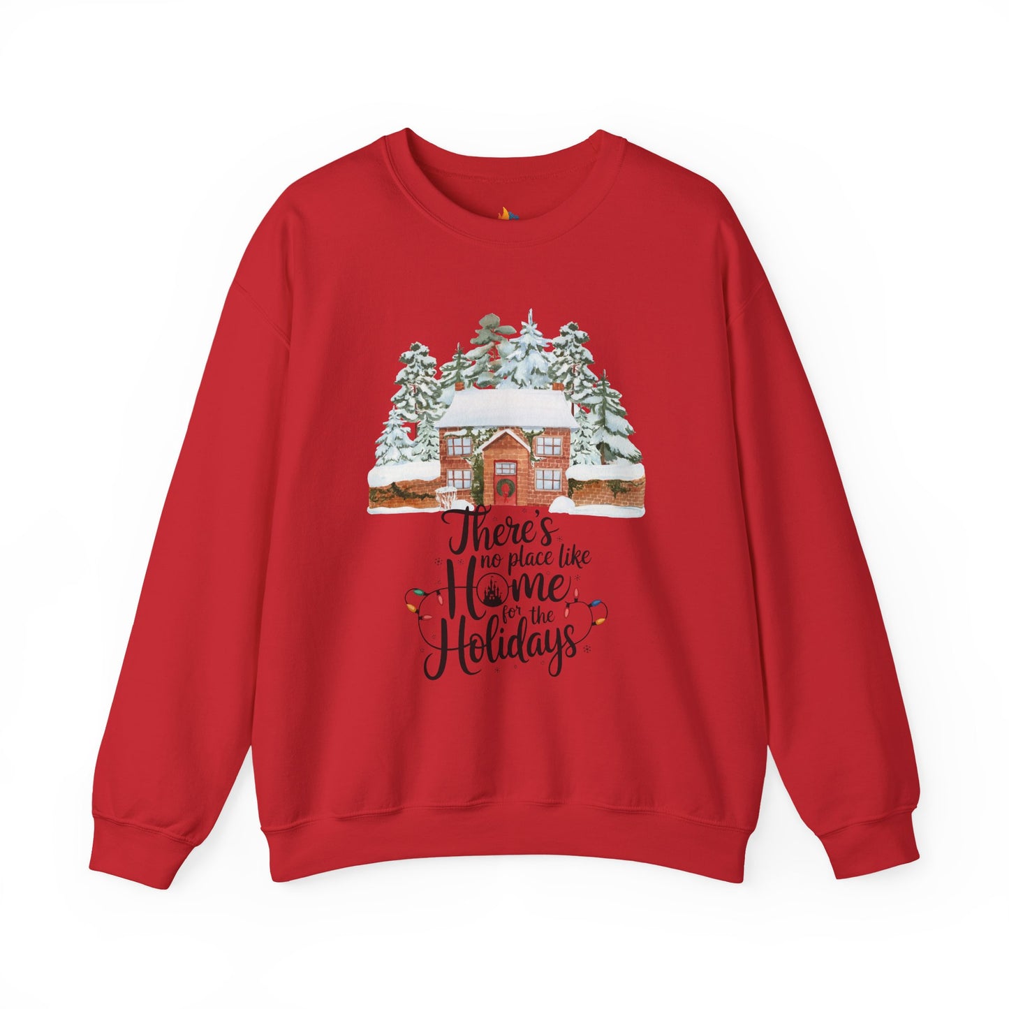 There is no place like Home for Holidays, Christmas Sweatshirt, Unisex Crewneck, Holiday Season Outfit, Winter Sweatshirt