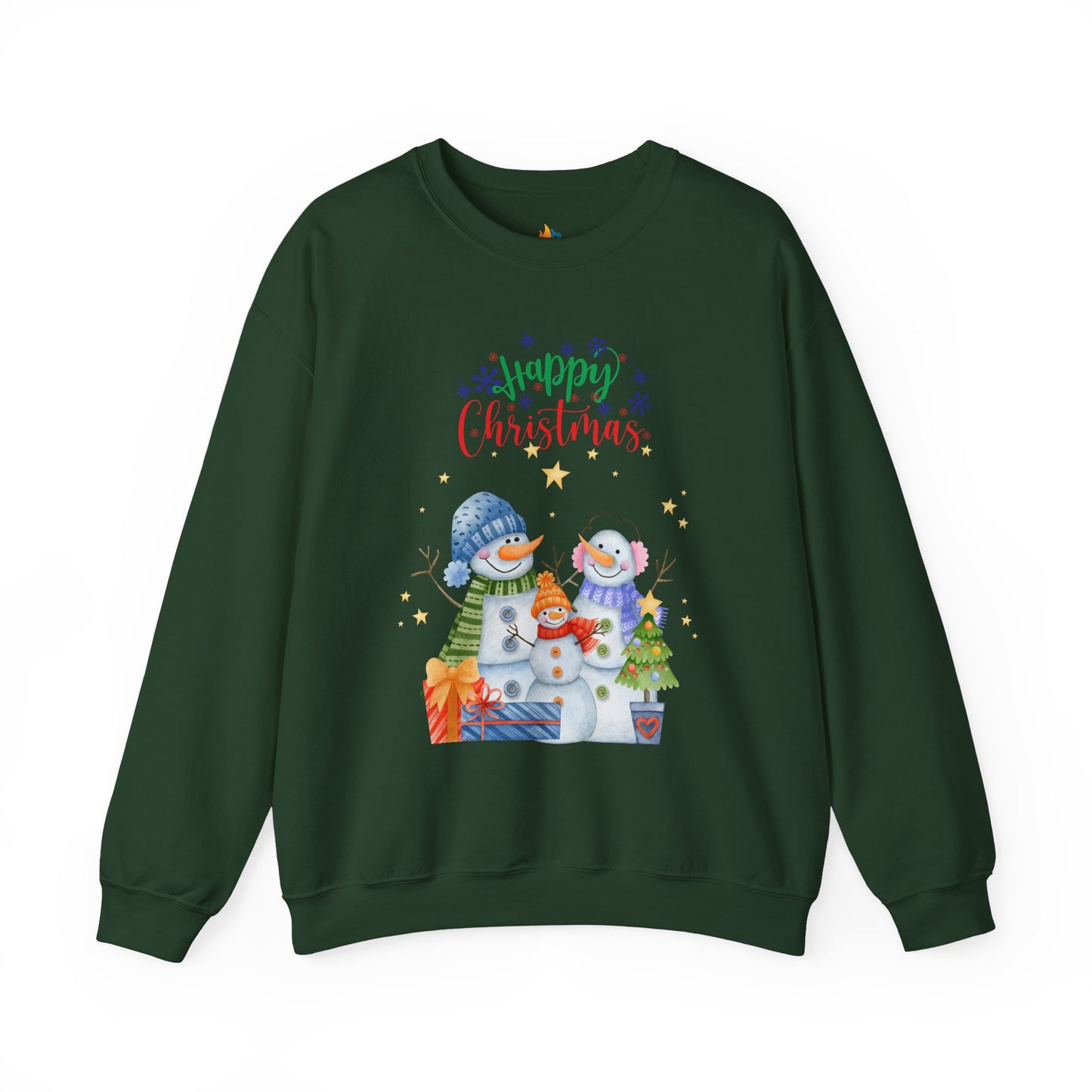 Snowman Happy Christmas Sweatshirt, Unisex Crewneck, Holiday Season Outfit, Winter Sweatshirt