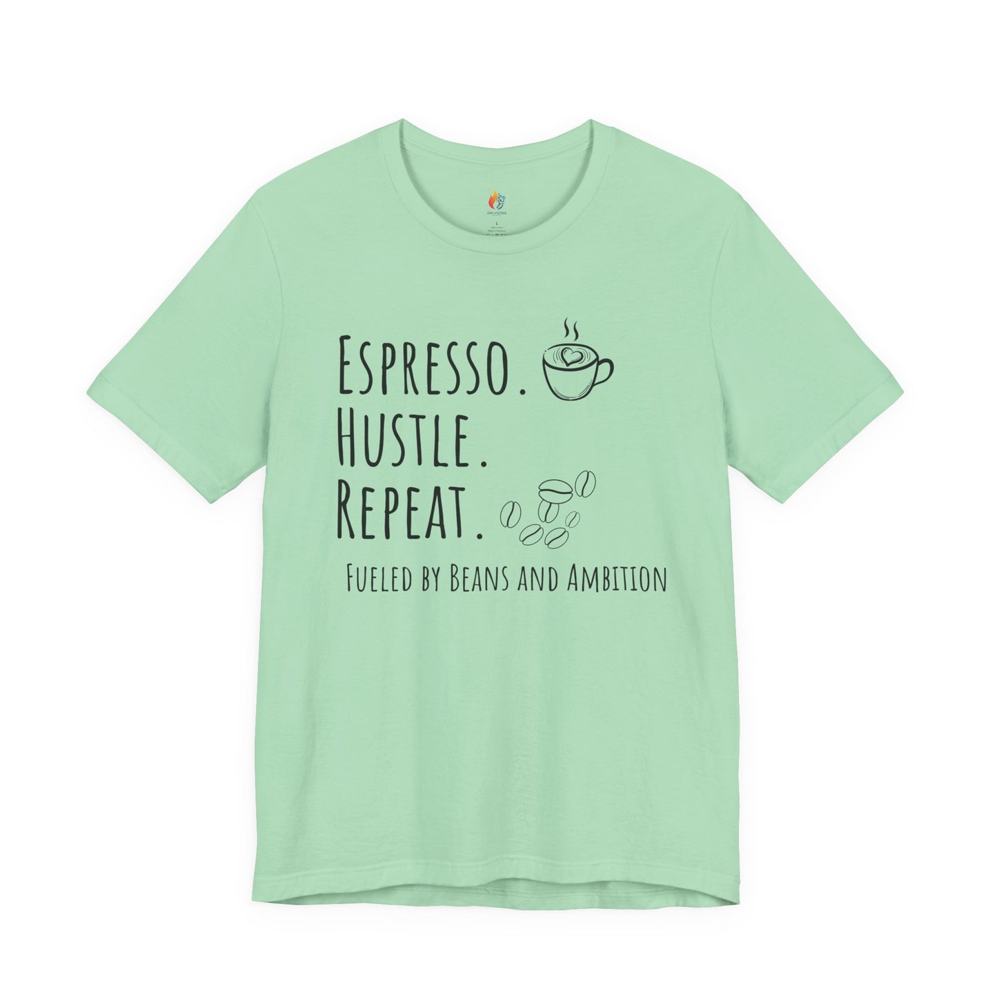 Coffee Lover Tee - "Espresso Hustle Repeat" Graphic T-Shirt