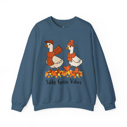 Silly goose vibes Sweatshirt, Unisex Crewneck, Funny Fall Apparel, Cozy Fall Gift