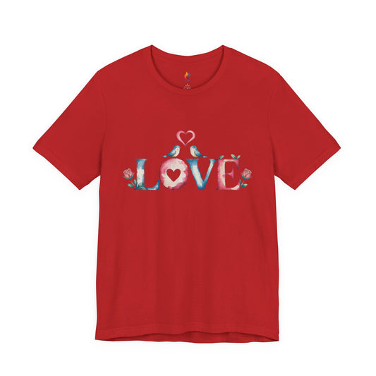 Love Birds T-Shirt - Valentine’s Day T-shirt, Cute Valentine Shirt, Love Graphic Tee, Unisex Valentine Outfit, Gift for Him or Her, Romantic Holiday Tee