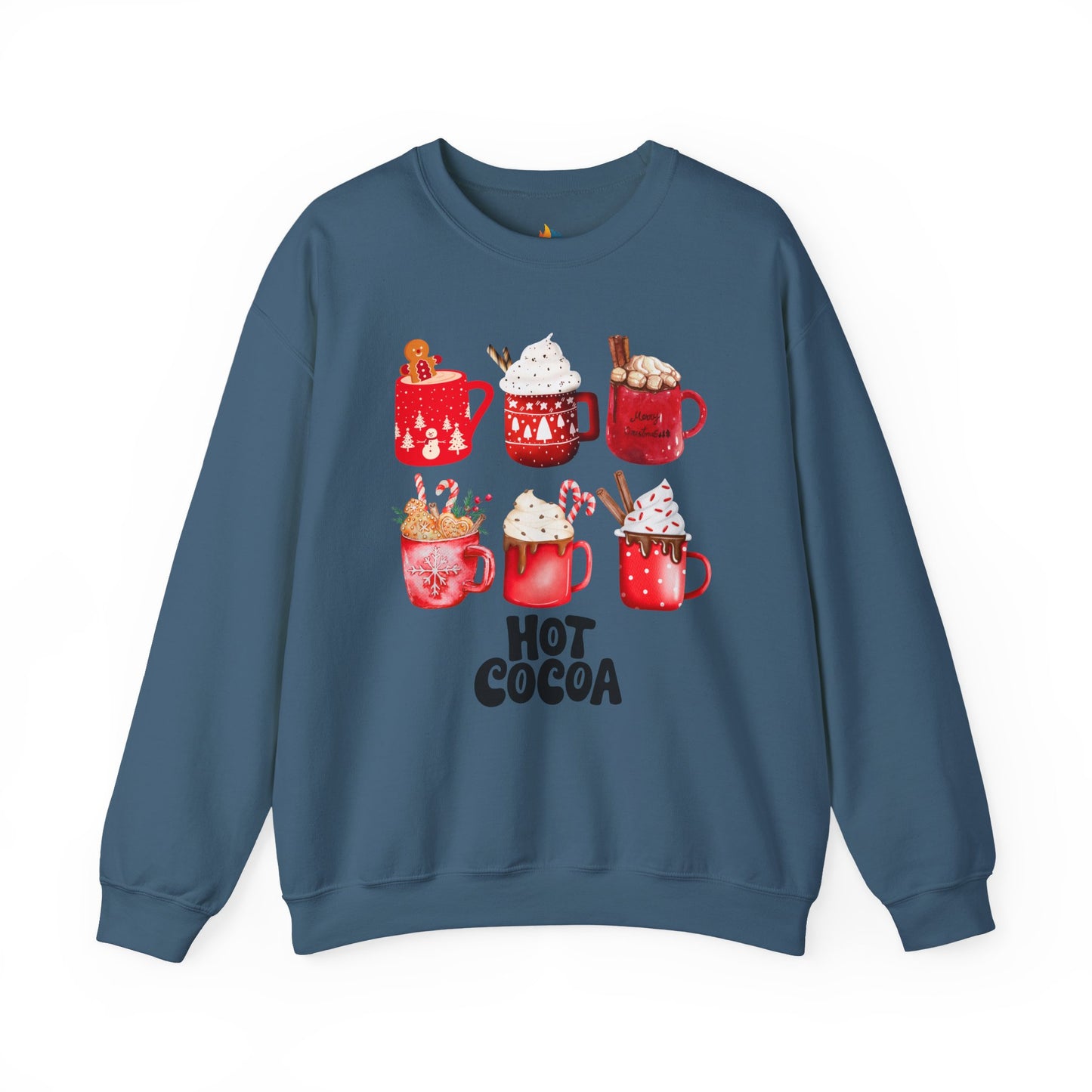 Hot Cocoa Christmas Sweatshirt, Unisex Crewneck, Holiday Season Outfit, Winter Sweatshirt
