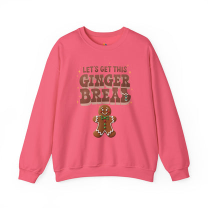 Lets get Gingerbread Man, Christmas Sweatshirt, Unisex Crewneck, Holiday Season Outfit, Winter Sweatshirt
