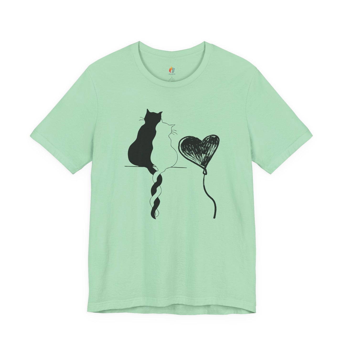 Cat Love T-Shirt, Valentine’s Day T-shirt, Cute Valentine Shirt, Love Graphic Tee, Unisex Valentine Outfit, Gift for Him or Her, Romantic Holiday Tee