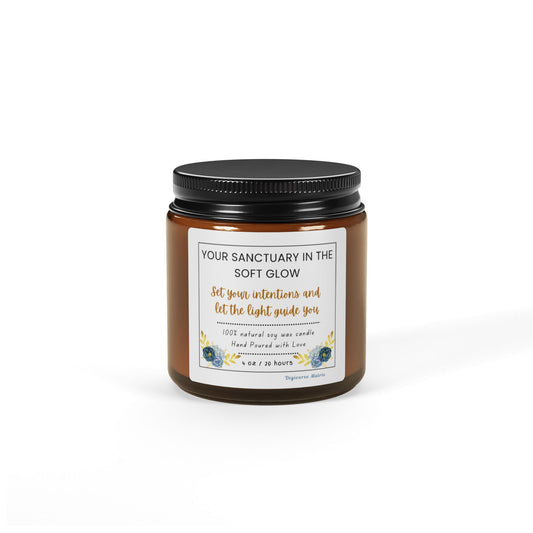 Meditative Flame Candle | Relaxing & Mindfulness Soy Candle | Meditation & Self-Care Gift
