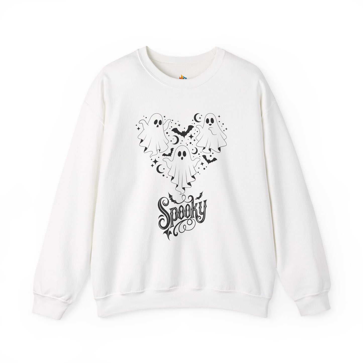Spooky Ghost Halloween Sweatshirt, Unisex Crewneck, Fall Season Outfit, Cozy Fall Gift, Halloween Gift