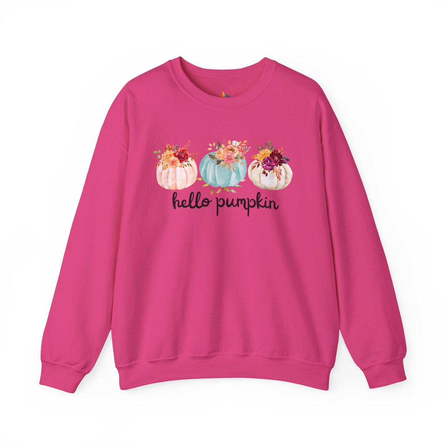 Hello Pumpkin Sweatshirt, Unisex Crewneck, Fall Season Outfit, Cozy Fall Gift, Halloween gift