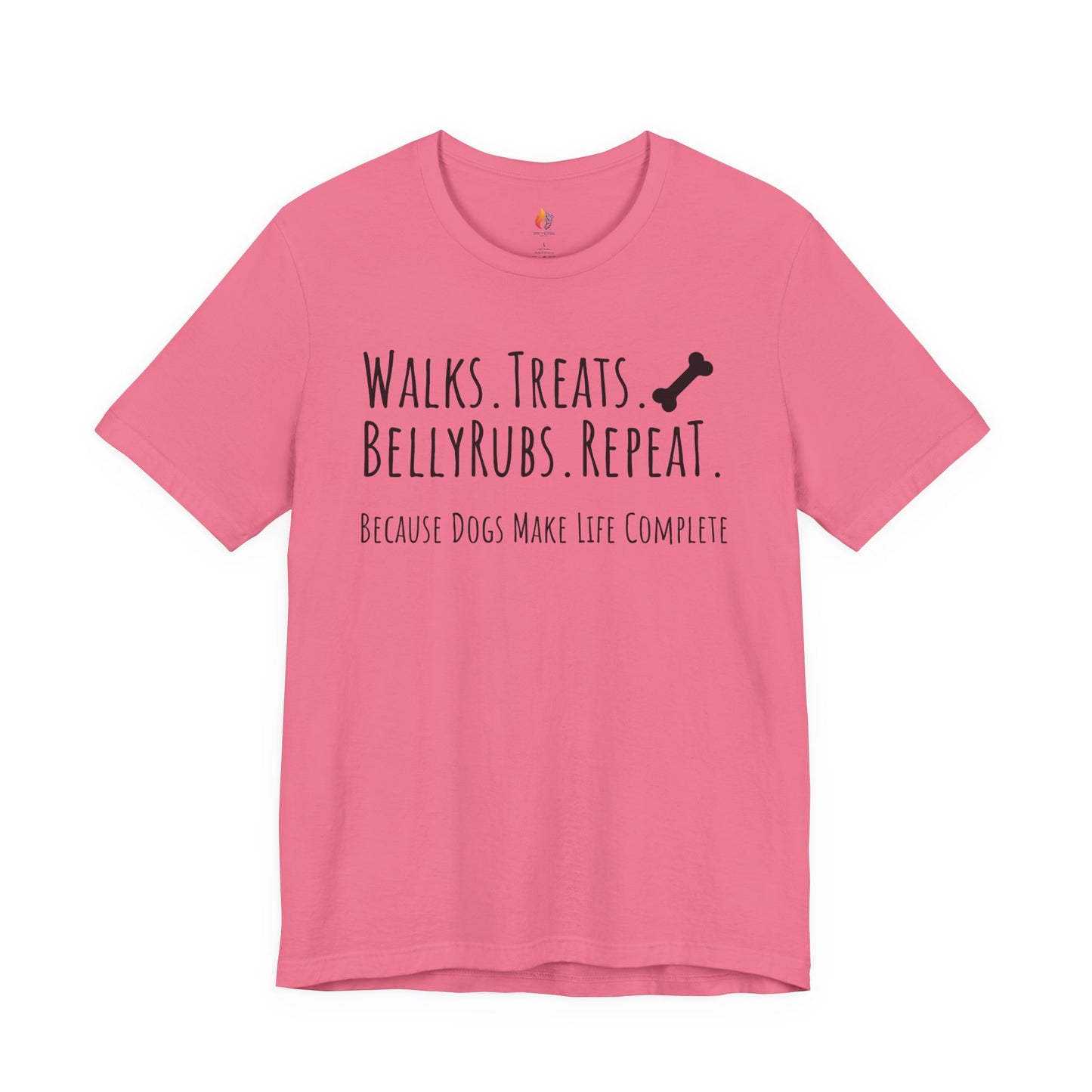 Dog Lover T-Shirt - "Walks, Treats, Belly Rubs, Repeat" - Funny Graphic Tee