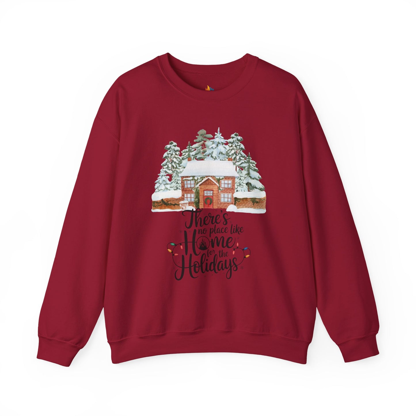 There is no place like Home for Holidays, Christmas Sweatshirt, Unisex Crewneck, Holiday Season Outfit, Winter Sweatshirt