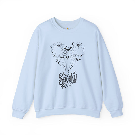 Spooky Ghost Halloween Sweatshirt, Unisex Crewneck, Fall Season Outfit, Cozy Fall Gift, Halloween Gift