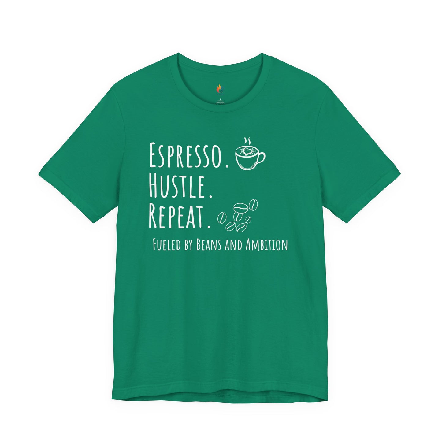Coffee Lover Tee - "Espresso Hustle Repeat" Graphic T-Shirt