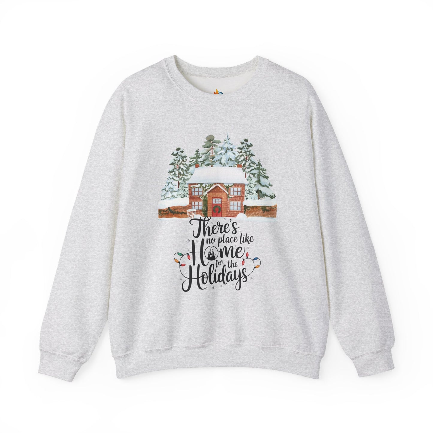 There is no place like Home for Holidays, Christmas Sweatshirt, Unisex Crewneck, Holiday Season Outfit, Winter Sweatshirt