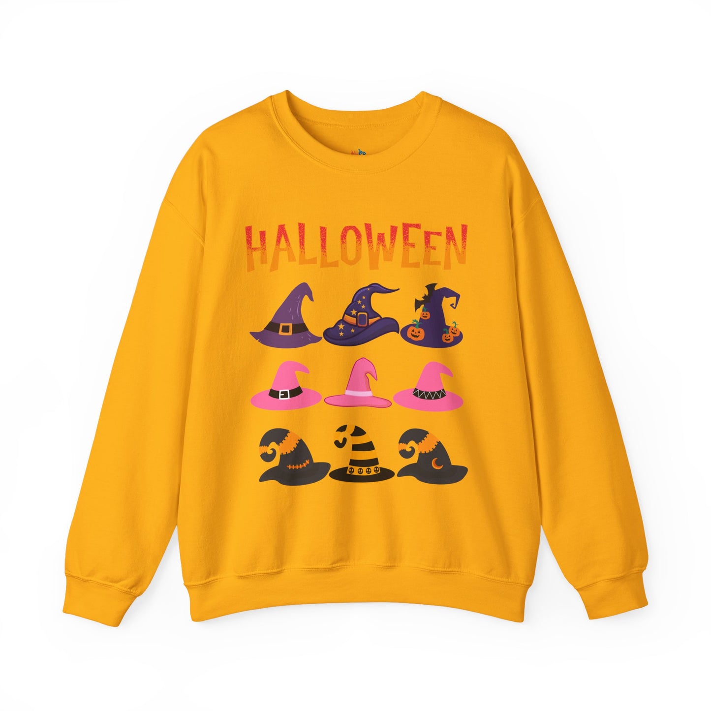 Halloween Witch hat Sweatshirt, Unisex Crewneck, Funny Halloween Apparel, Spooky Season Outfit, Cozy Fall Gift, Spooky Cute, Retro Halloween Gift