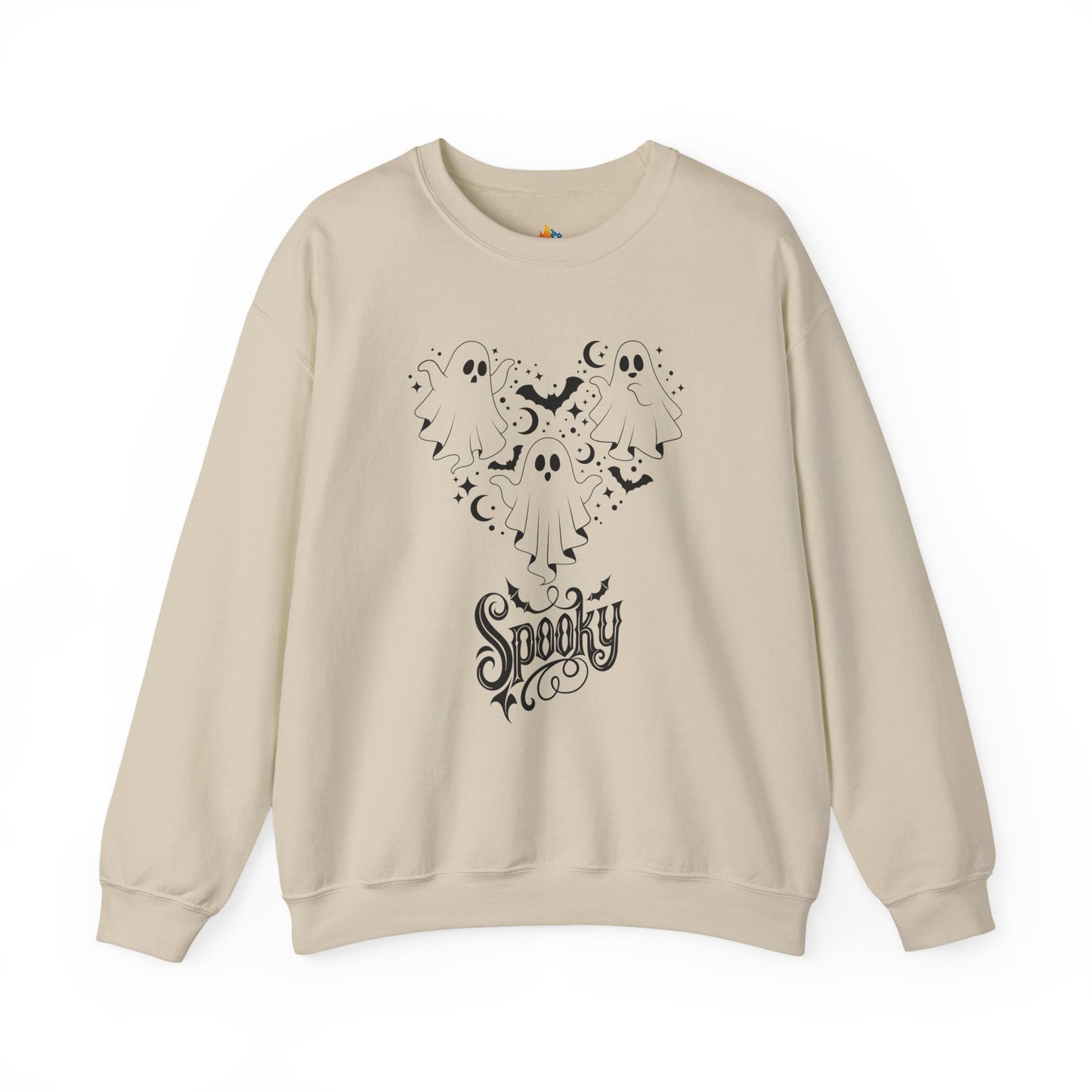 Spooky Ghost Halloween Sweatshirt, Unisex Crewneck, Fall Season Outfit, Cozy Fall Gift, Halloween Gift