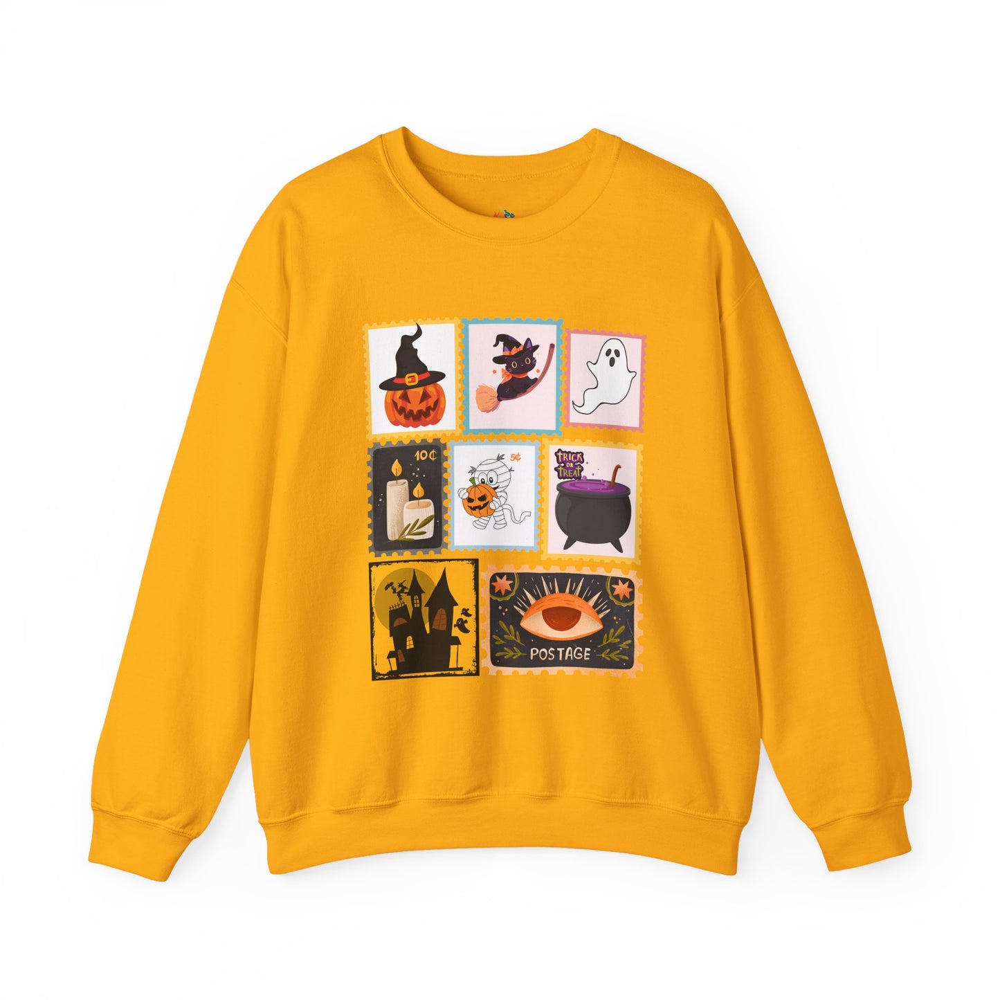 Halloween Stamp Sweatshirt, Unisex Crewneck, Fall Season Outfit, Spooky season Gift, Retro Halloween Gift