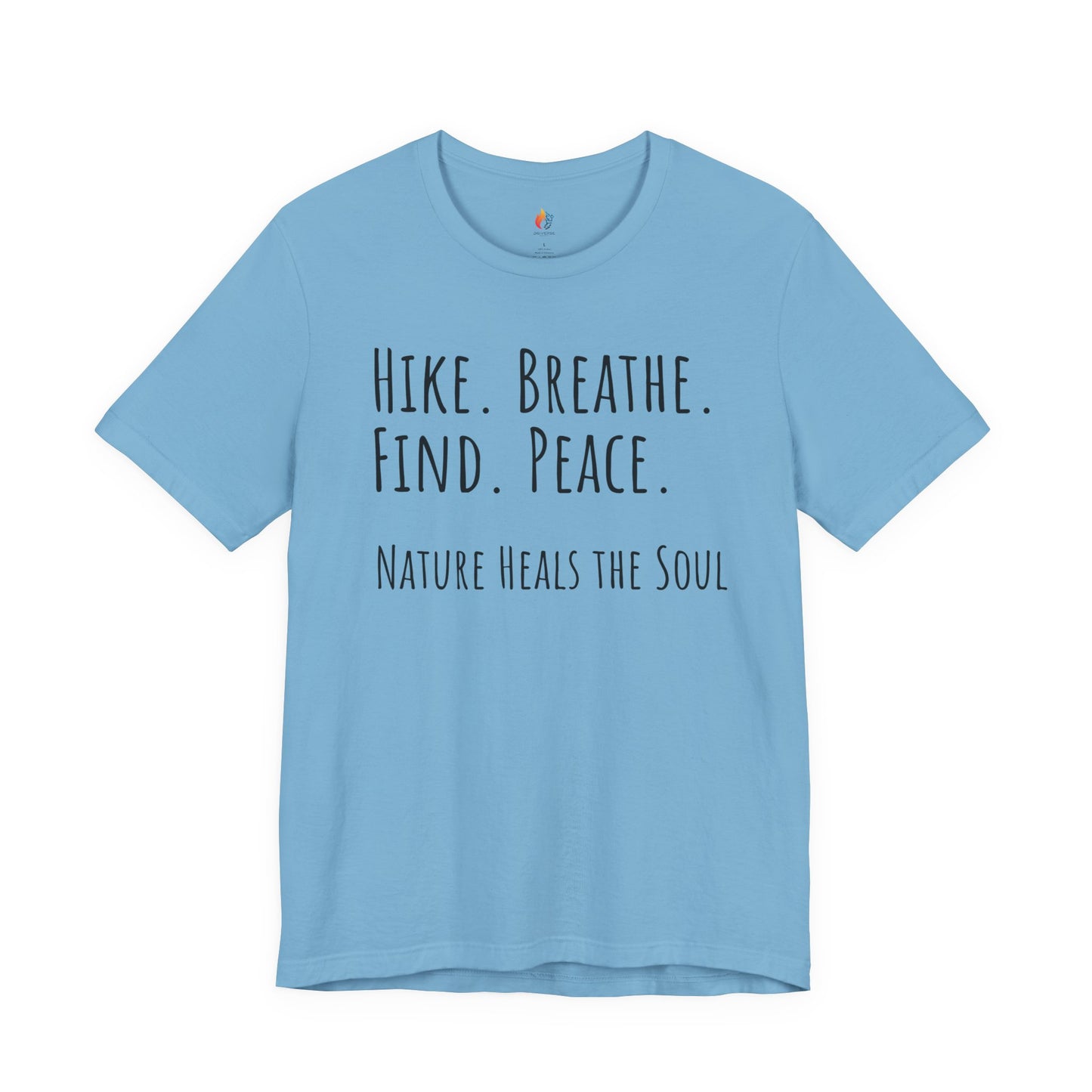 Travel lover T-Shirt - "Hike, Breathe, Find, Peace", Adventure Graphic Tee