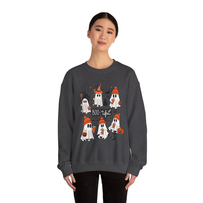 Boo-tiful ghost Sweatshirt, Unisex Crewneck, Fall Season Outfit, Cozy Fall Gift, Halloween Gift