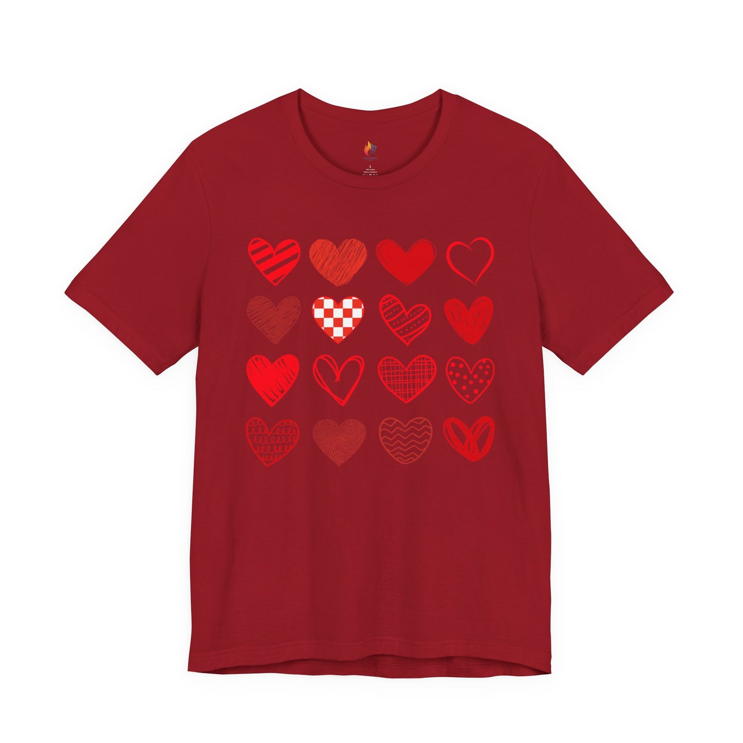 Hearts T-Shirt, Valentine’s Day T-shirt, Cute Valentine Shirt, Love Graphic Tee, Unisex Valentine Outfit, Gift for Him or Her, Romantic Holiday Tee