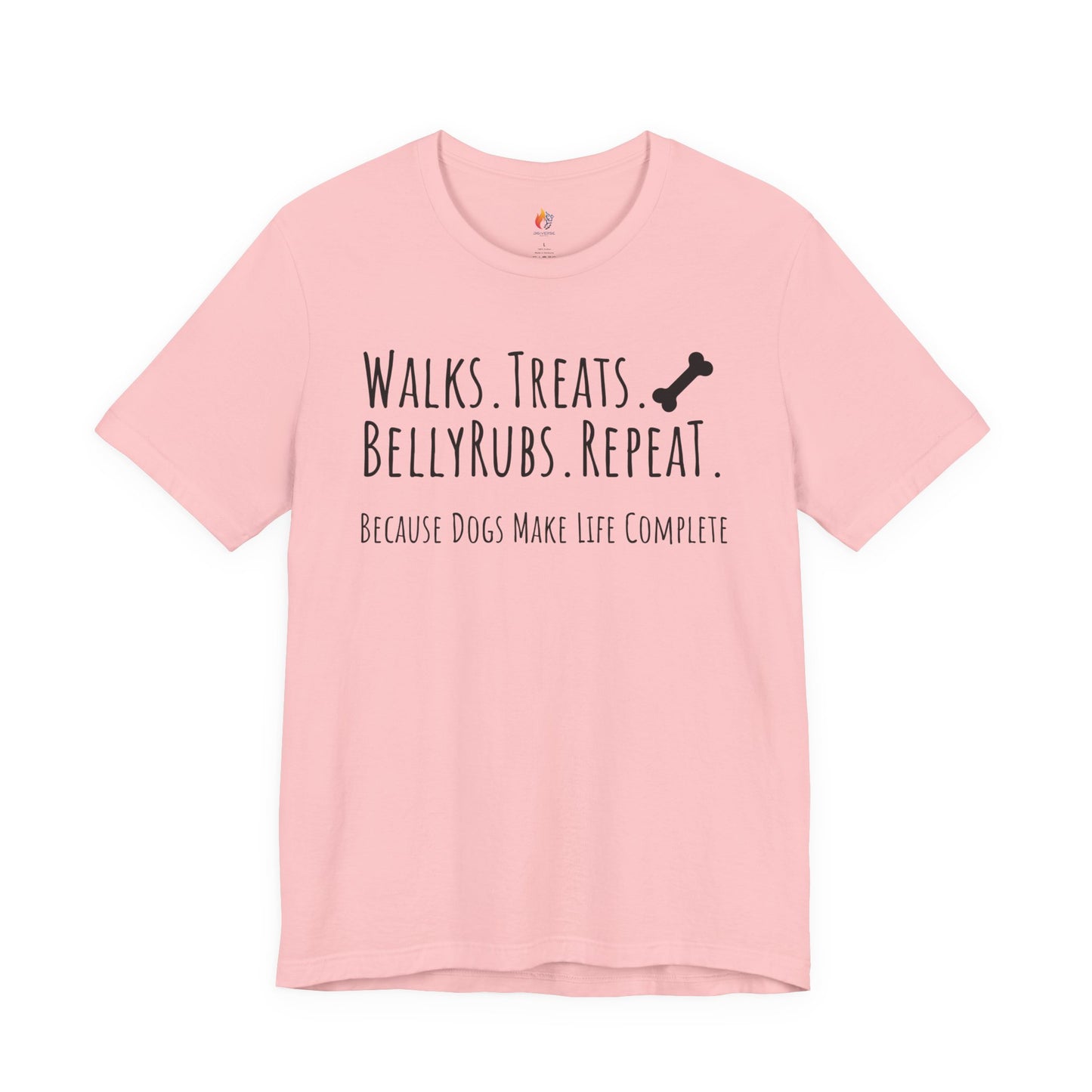 Dog Lover T-Shirt - "Walks, Treats, Belly Rubs, Repeat" - Funny Graphic Tee