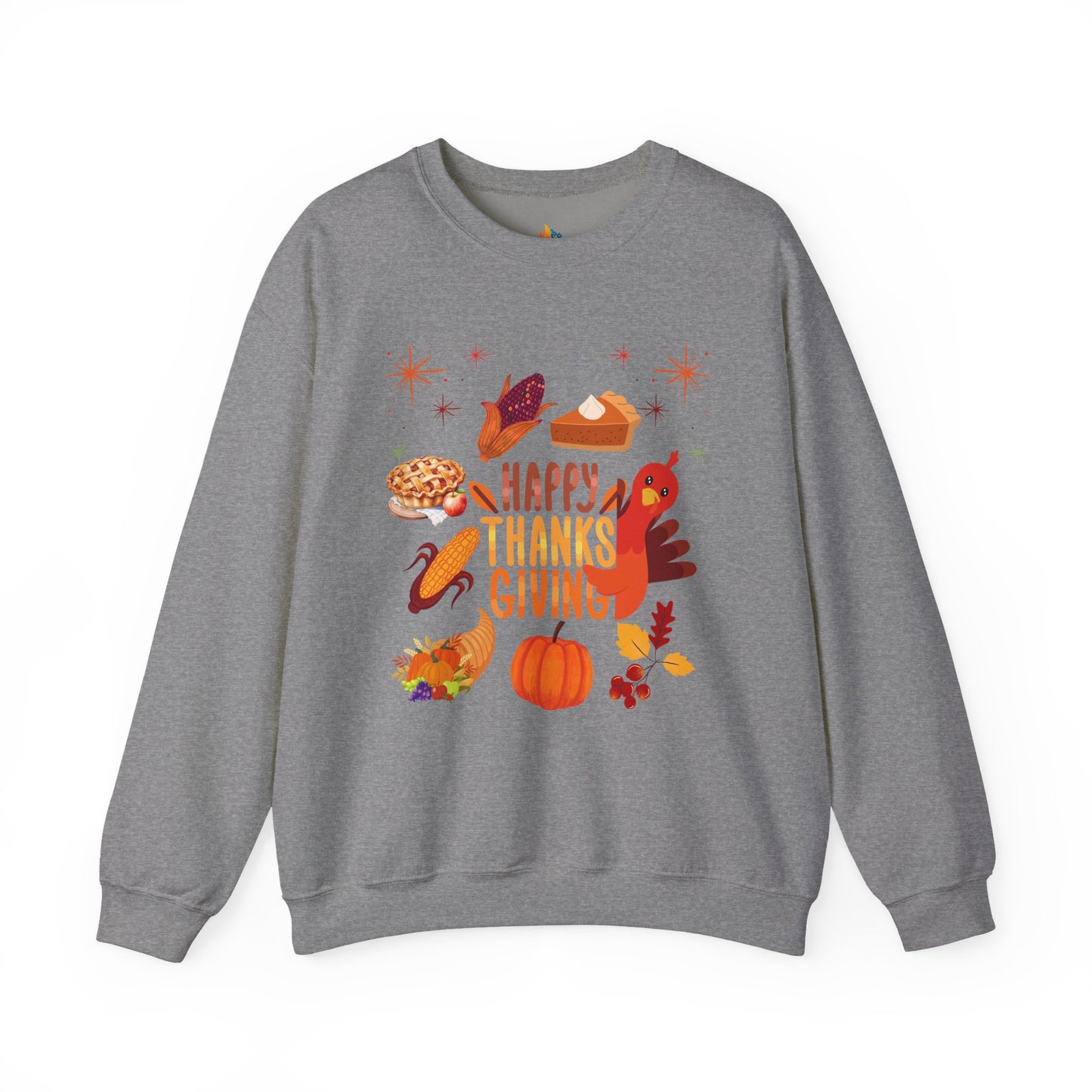 Happy Thanksgiving Sweatshirt, Unisex Crewneck, Fall Season Outfit, Cozy Fall Gift