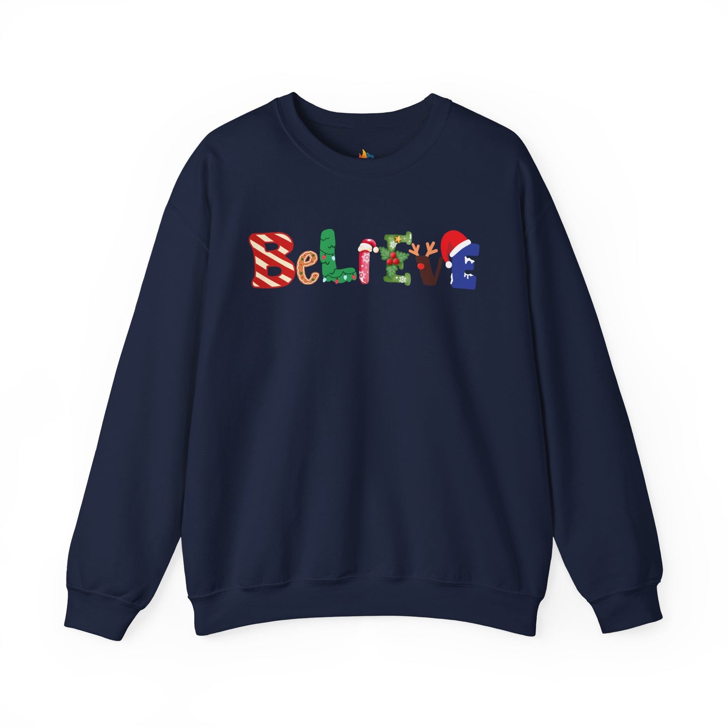Believe, Christmas Sweatshirt, Unisex Crewneck, Holiday Season Outfit, Winter Sweatshirt