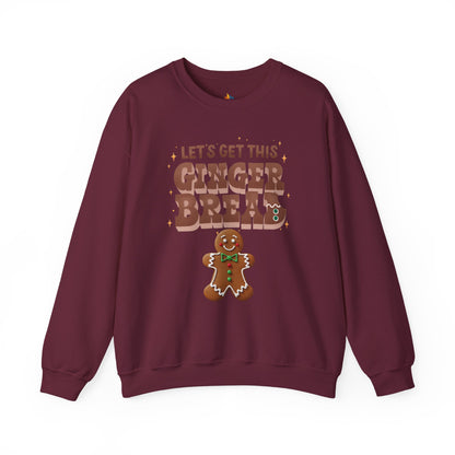 Lets get Gingerbread Man, Christmas Sweatshirt, Unisex Crewneck, Holiday Season Outfit, Winter Sweatshirt