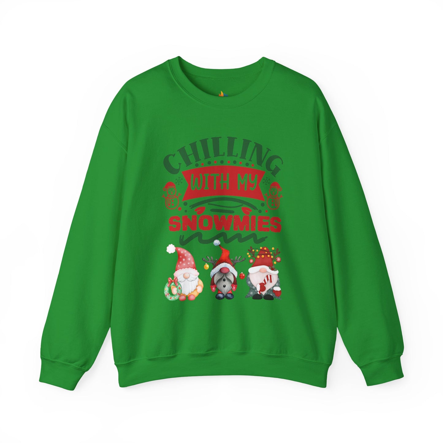 Chillin with my snowmies, Christmas Sweatshirt, Unisex Crewneck, Holiday Season Outfit, Winter Sweatshirt