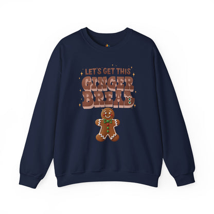 Lets get Gingerbread Man, Christmas Sweatshirt, Unisex Crewneck, Holiday Season Outfit, Winter Sweatshirt