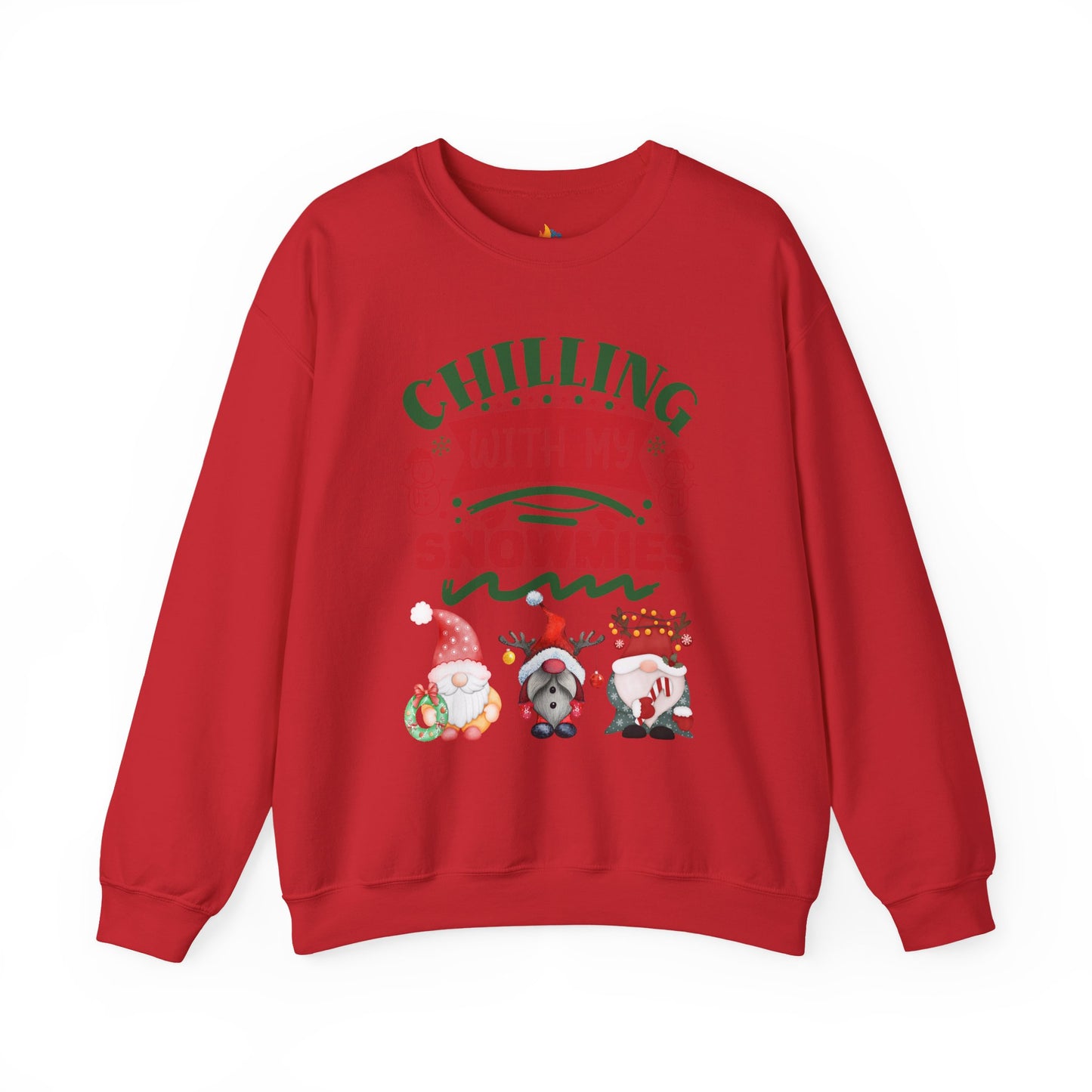 Chillin with my snowmies, Christmas Sweatshirt, Unisex Crewneck, Holiday Season Outfit, Winter Sweatshirt