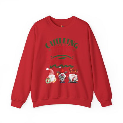 Chillin with my snowmies, Christmas Sweatshirt, Unisex Crewneck, Holiday Season Outfit, Winter Sweatshirt