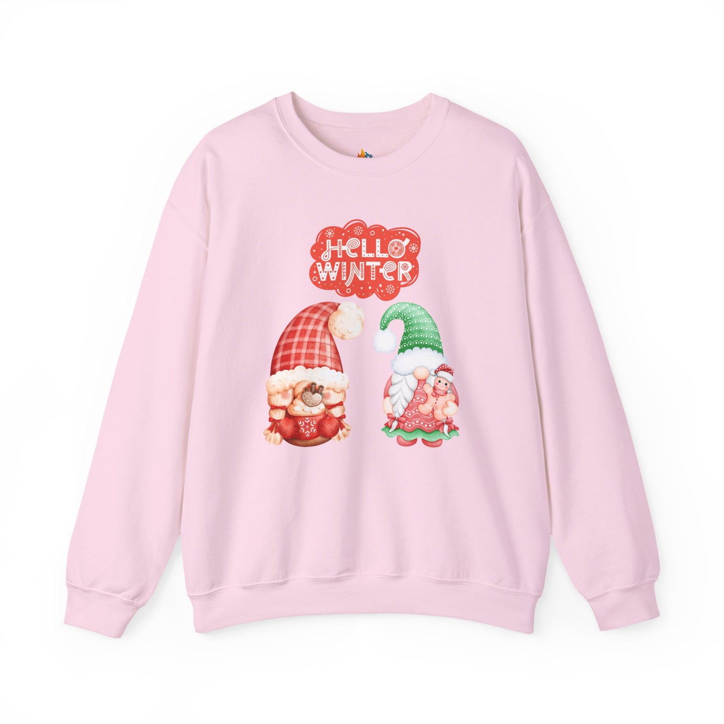 Hello Winter, Christmas Sweatshirt, Unisex Crewneck, Holiday Season Outfit, Winter Sweatshirt