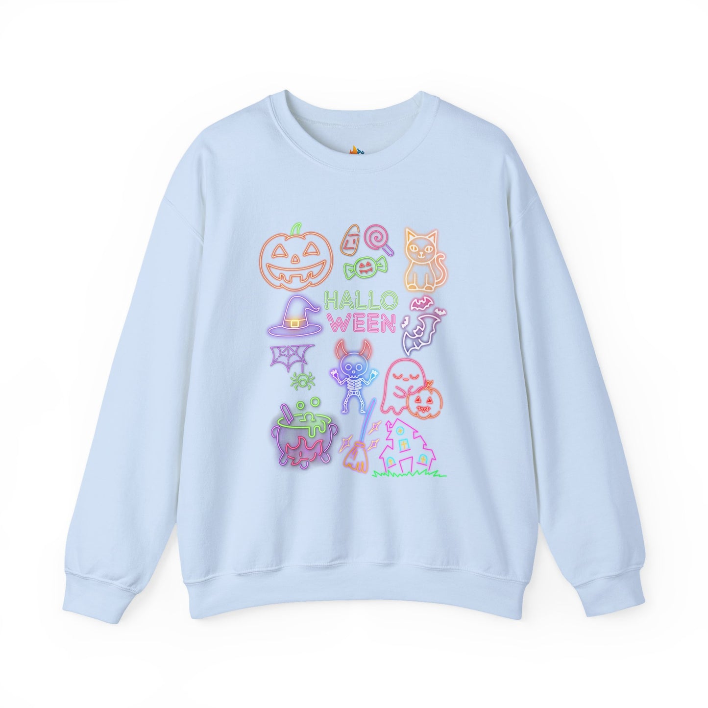 Neon Halloween Sweatshirt, Unisex Crewneck, Funny Fall Apparel, Cozy Fall Gift