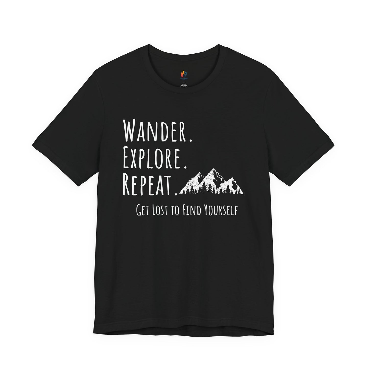 Travel lover T-Shirt - "Wander, Explore, Repeat", Adventure Graphic Tee