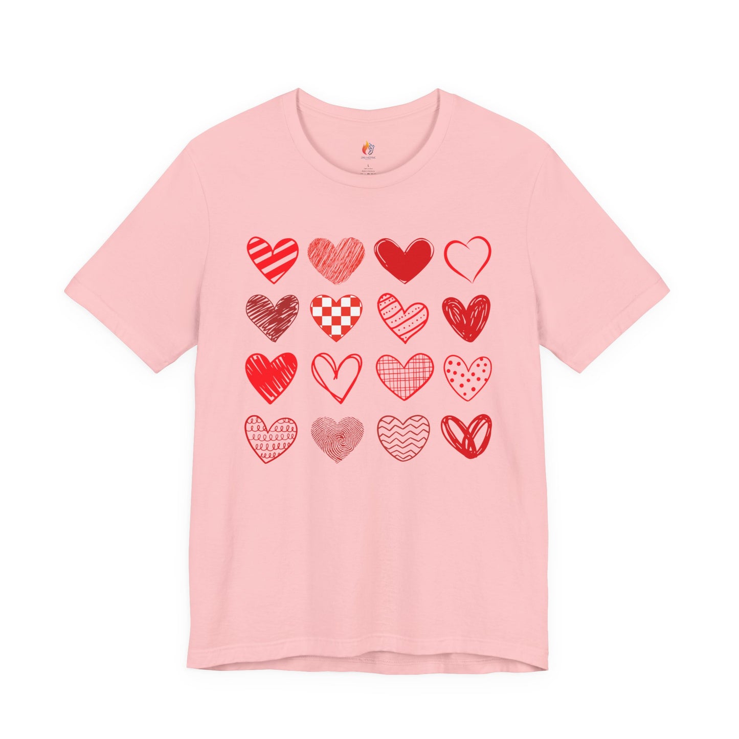 Hearts T-Shirt, Valentine’s Day T-shirt, Cute Valentine Shirt, Love Graphic Tee, Unisex Valentine Outfit, Gift for Him or Her, Romantic Holiday Tee