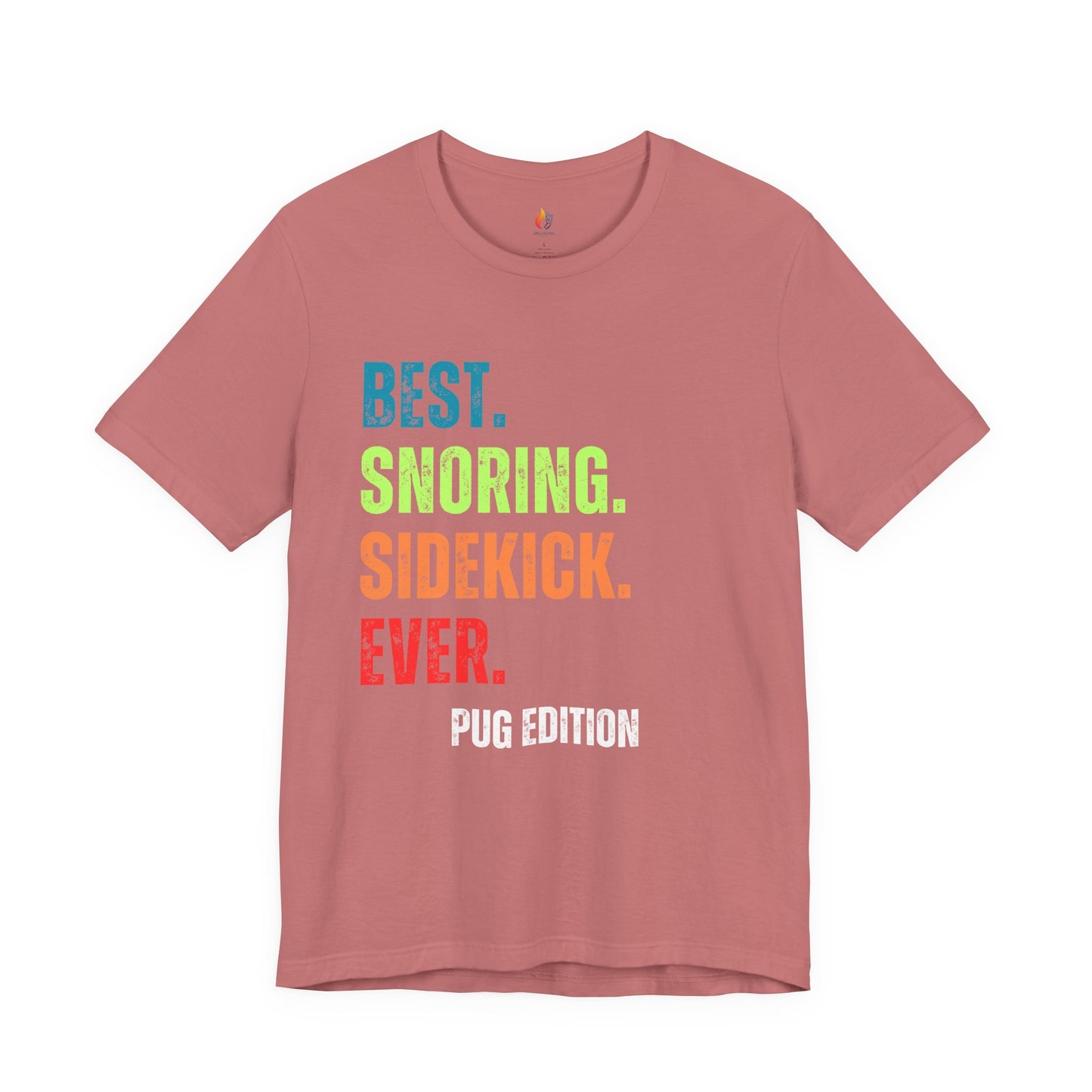 Pug Lover T-Shirt - "Best Snoring Sidekick Ever" Graphic Tee