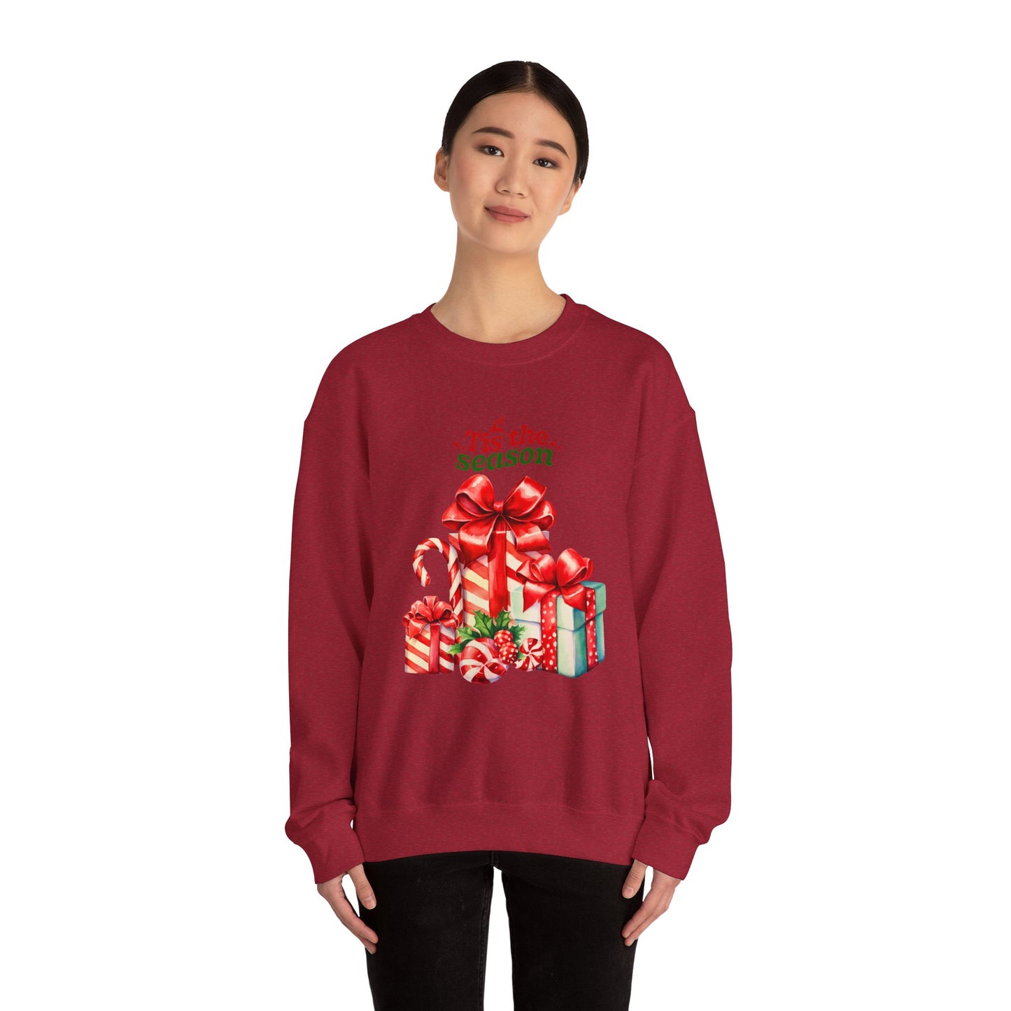 Tis the Season, Christmas Sweatshirt, Unisex Crewneck, Holiday Season Outfit, Winter Sweatshirt