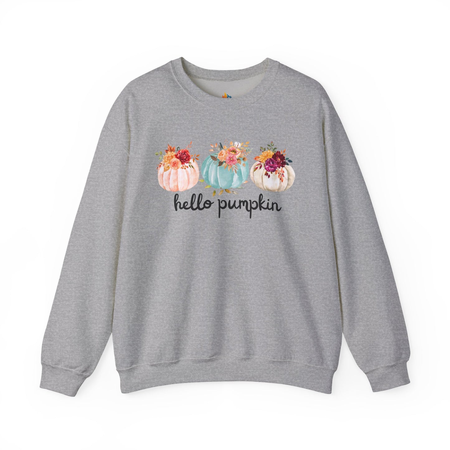 Hello Pumpkin Sweatshirt, Unisex Crewneck, Fall Season Outfit, Cozy Fall Gift, Halloween gift