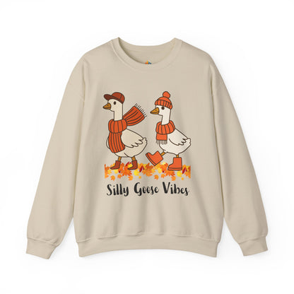 Silly goose vibes Sweatshirt, Unisex Crewneck, Funny Fall Apparel, Cozy Fall Gift
